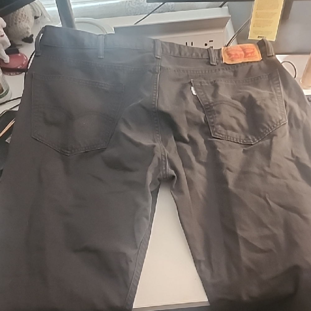 Dark Grey Levis Straight thin Jeans